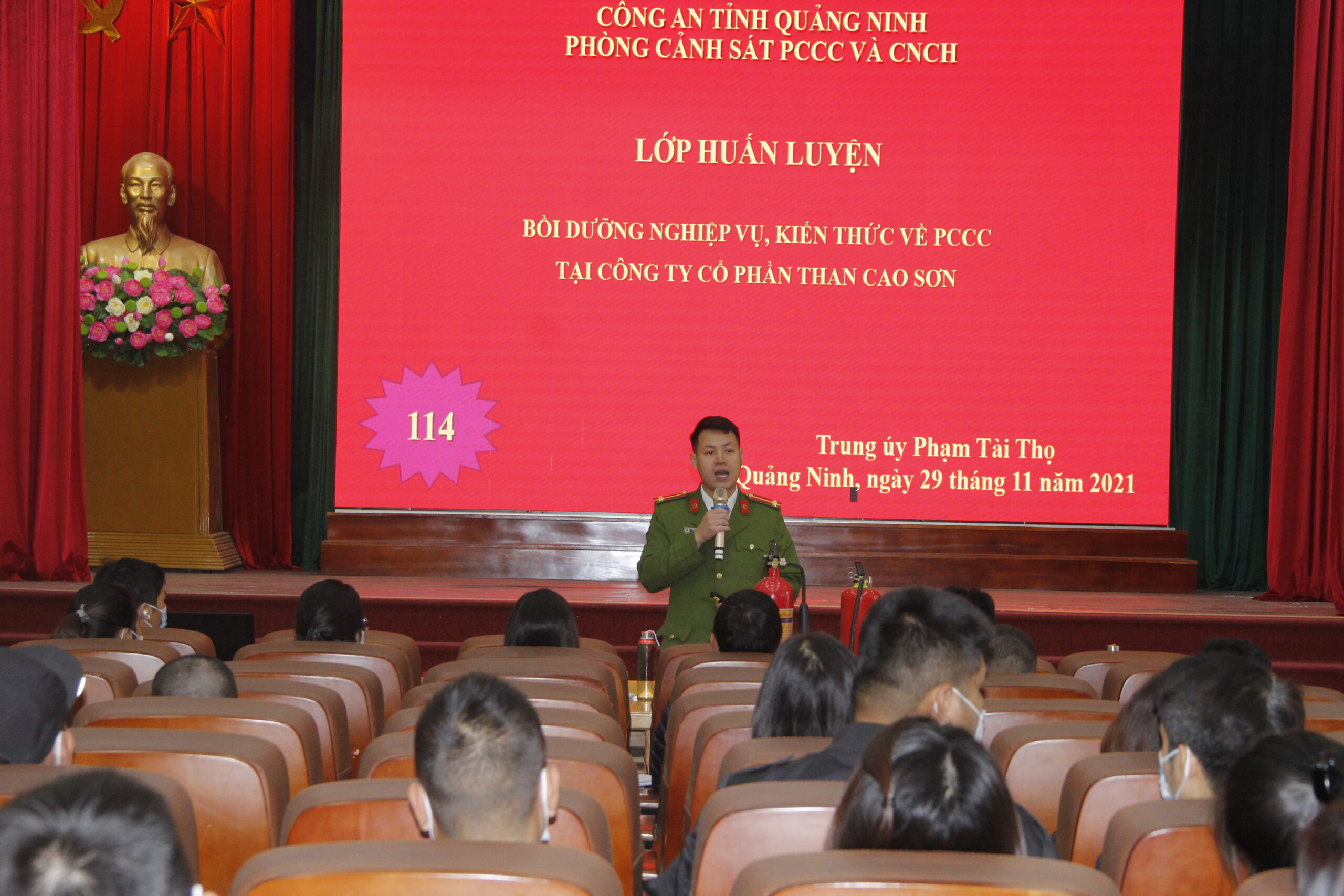 KHAI GIẢNG LỚP BỒI DƯỠNG NGHIỆP VỤ VÀ KIẾN THỨC PCCC NĂM 2021 - Công ty Than Cao Sơn - TKV